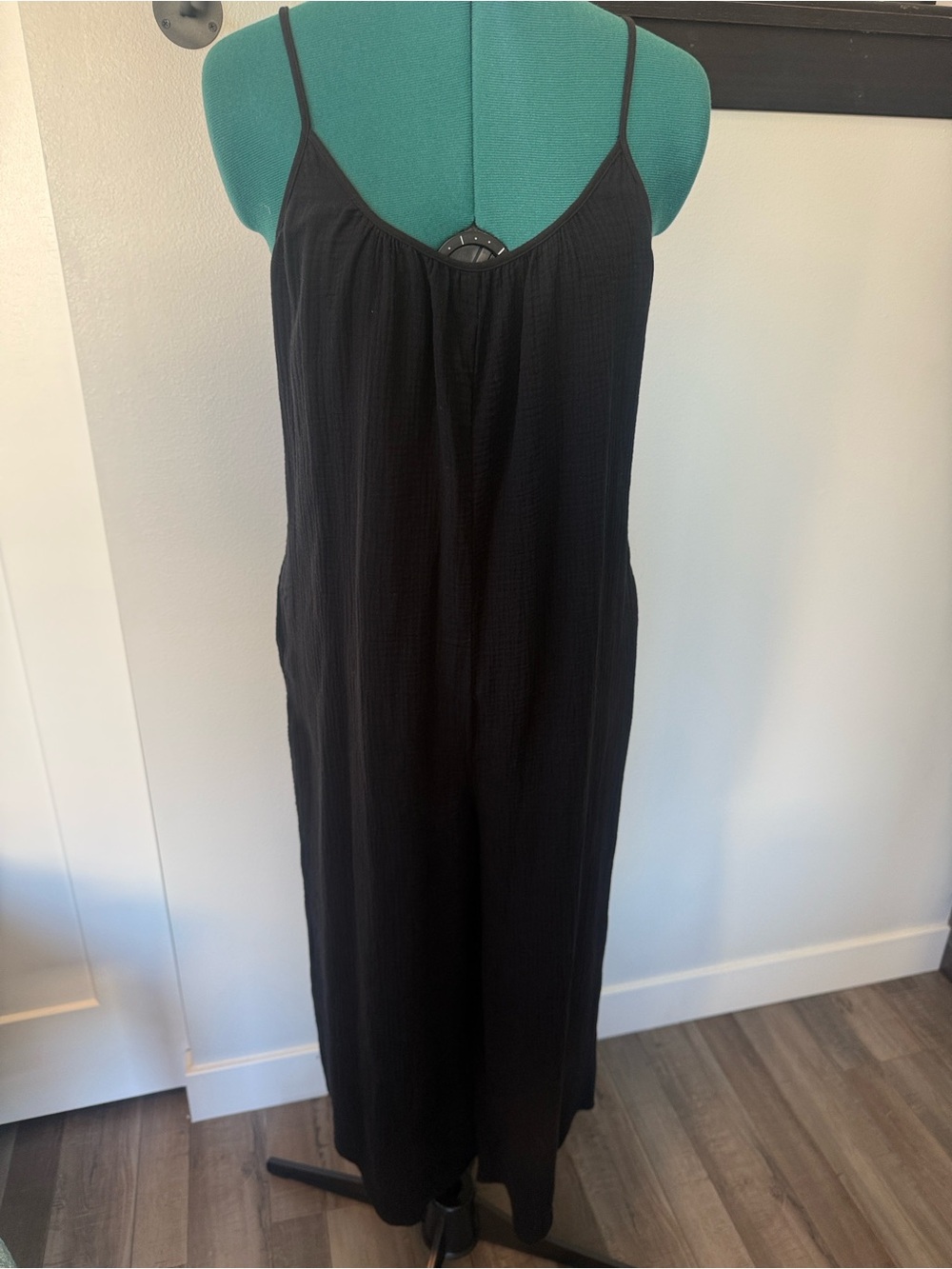 Z Supply Black Maxi Slip Dress with Adjustable Straps